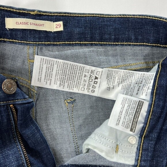 Levis‎ Classic Straight Women Stretch Jeans Blue Size 8S W29 L28 - Picture 5 of 11
